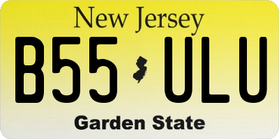NJ license plate B55ULU