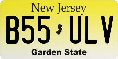 NJ license plate B55ULV