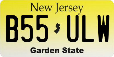 NJ license plate B55ULW
