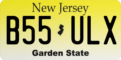 NJ license plate B55ULX