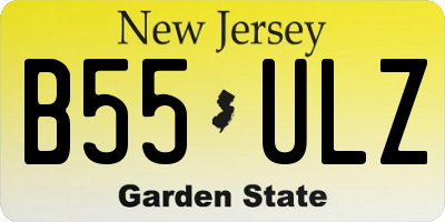 NJ license plate B55ULZ
