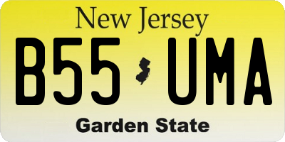 NJ license plate B55UMA