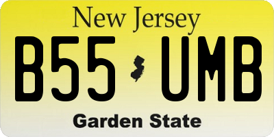 NJ license plate B55UMB