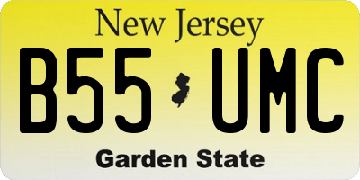 NJ license plate B55UMC