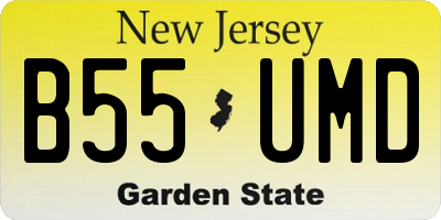 NJ license plate B55UMD
