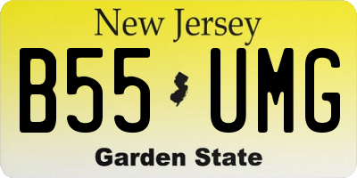 NJ license plate B55UMG