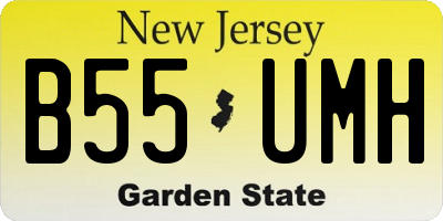 NJ license plate B55UMH