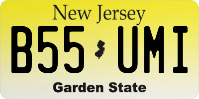 NJ license plate B55UMI