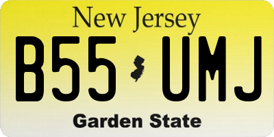 NJ license plate B55UMJ