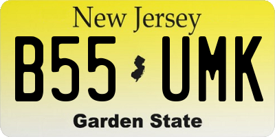 NJ license plate B55UMK