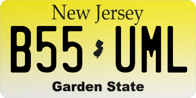 NJ license plate B55UML