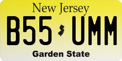 NJ license plate B55UMM