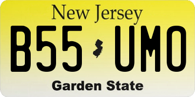 NJ license plate B55UMO