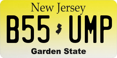 NJ license plate B55UMP