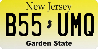 NJ license plate B55UMQ