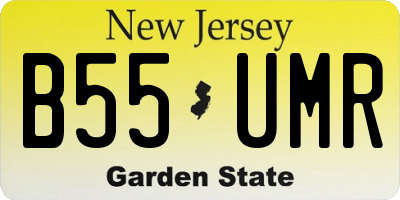 NJ license plate B55UMR