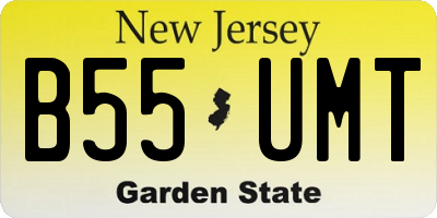 NJ license plate B55UMT