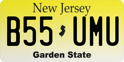 NJ license plate B55UMU