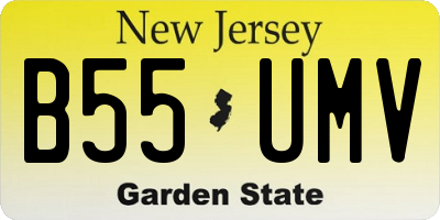 NJ license plate B55UMV