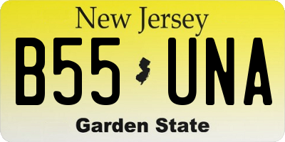 NJ license plate B55UNA