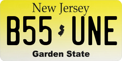 NJ license plate B55UNE