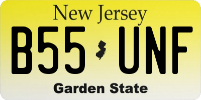 NJ license plate B55UNF