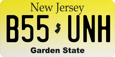 NJ license plate B55UNH