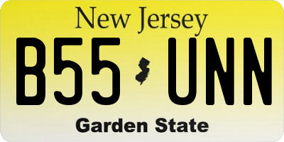 NJ license plate B55UNN
