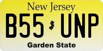 NJ license plate B55UNP