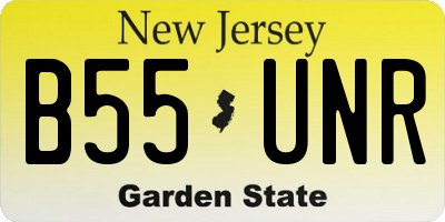 NJ license plate B55UNR