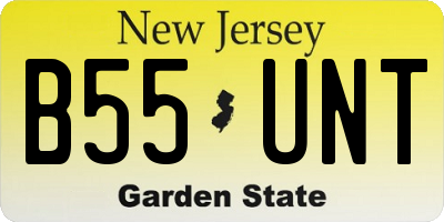 NJ license plate B55UNT