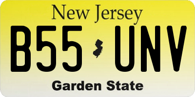 NJ license plate B55UNV