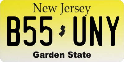 NJ license plate B55UNY