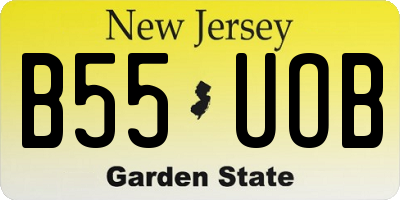 NJ license plate B55UOB