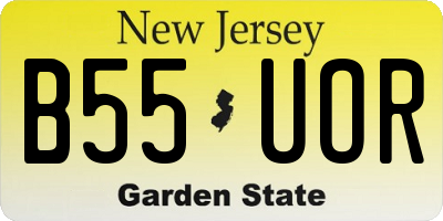 NJ license plate B55UOR