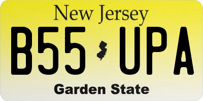 NJ license plate B55UPA