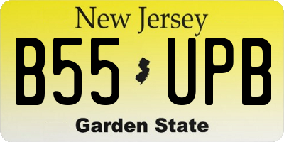 NJ license plate B55UPB