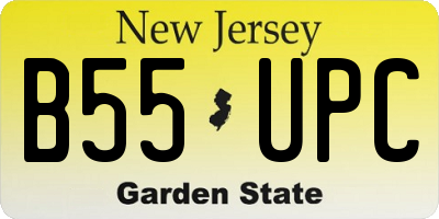 NJ license plate B55UPC
