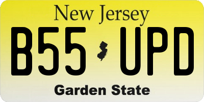 NJ license plate B55UPD