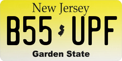 NJ license plate B55UPF