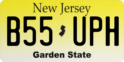 NJ license plate B55UPH