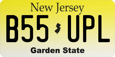 NJ license plate B55UPL