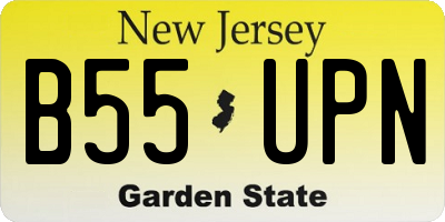 NJ license plate B55UPN