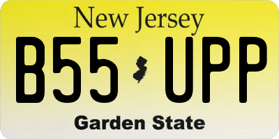 NJ license plate B55UPP