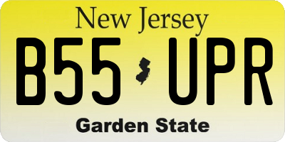 NJ license plate B55UPR