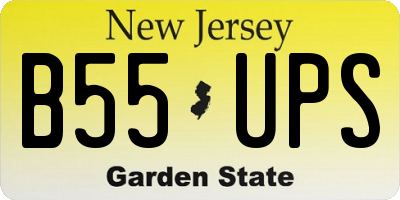 NJ license plate B55UPS