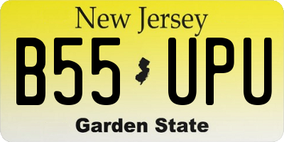 NJ license plate B55UPU