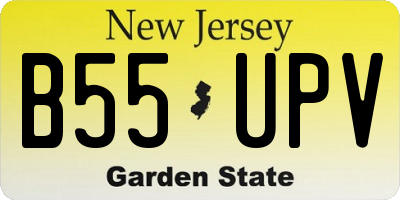 NJ license plate B55UPV