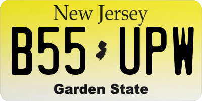 NJ license plate B55UPW