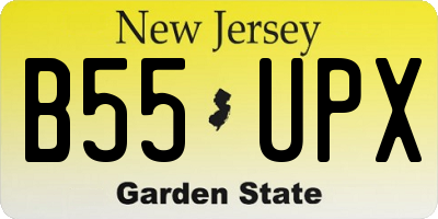 NJ license plate B55UPX